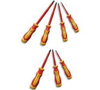 Lot 7 tournevis - Dimensions : L12,4 x H29,8 x P4 cm coloris jaune / rouge G