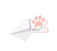 LOT 8 Cartes invitation + Enveloppes Hello Pets, Bonjour les chiens et chats - Amscan