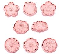 Lot 8 Emporte-Pièces 3D Fleurs Plastique, moules Pâques fondant/biscuits/gâteaux .