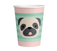 Lot 8 Gobelets en Papier Hello Pets - Bonjour les chiens et chats 250ml - Amscan