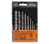 Lot 8 Twist perceuses HS D = 3-4-5-6-7-8 9-10 DX, Noir/Gris Clair