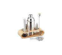 Lot à cocktail, set de bar pro à 11 pièces, support, shaker, doseur, bec verseur, pinces à glaçons, acier inox