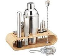 Lot à cocktail, set de bar pro à 11 pièces, support, shaker, doseur, bec verseur, pinces à glaçons, acier inox G