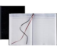 Lot Agenda Bremax 2 Civil 2027 1 Jour par Page 8 Utilisateurs par Jour A4 + Index Adhésif Blumie (Noir)