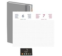 Lot Agenda Chantier 2027 Civil + Index Adhésif Blumie, Gris