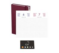 Lot Agenda Chantier 2027 Civil + Index Adhésif Blumie, Rouge