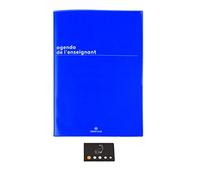 Lot Agenda de L'Enseignant 2026-2027 Boréal Oberthur 1 semaine Par Page + 1 Index Adhésif Blumie (Boréal Bleu)