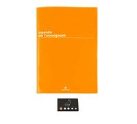 Lot Agenda de L'Enseignant 2026-2027 Boréal Oberthur 1 Semaine Par Page + 1 Index Adhésif Blumie (Boréal Jaune)
