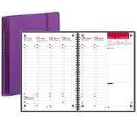 Lot Agenda "My Fab" 2027 Semainier Vertical 15 x 21 cm Spiralé + Index Adhésif Blumie (Violet)