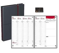 Lot Agenda Semainier Connecté A5 Office 2027 OXFORD, Noir Rouge A5 | 1 Semaine 2 Pages, 1 Index Adhésif Blumie