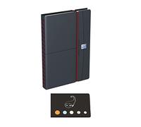 Lot Agenda Semainier Connecté Office 2027 OXFORD 10 x 15 Cm Gris Rouge | 1 Semaine 2 Pages, 1 Index Adhésif Blumie Inclus