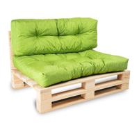 Lot Assise/Dossier Coussin Palette - Bananair - Vert Fabriqué en France