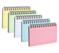 Lot Azomor® comprenant 5 fiches colorées à spirales pour un apprentissage et une prise de notes efficaces