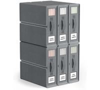 Lot Azomor de 6 bacs de rangement pliables pour sous-lit, avec poignées et fenêtre
