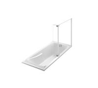 Lot baignoire droite 180 X 80 Corvette + pare-bain 2 volets chromé