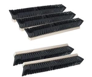 Lot BRB, 5 balais de salle en crin de cheval, longueur 1 000 mm