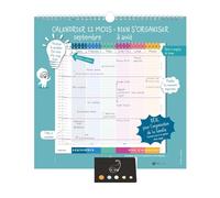 Lot Calendrier Familial " Bien S'organiser " Septembre 2026 à Août 2027 + 1 Index Adhésif Blumie (30 * 30 Oberth Scolaire)