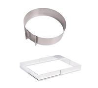 Lot cercle et rectangle à gâteau extensibles Mathon