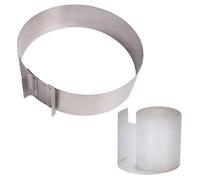 Lot cercle extensible en inox et rouleau bandes pour cercles 8 cm