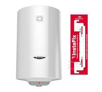 Lot Chauffe-eau Électrique Slim Ariston PRO 1 R 80 litres Ø450 mm + Support Mural Universel INSTAFIX, Pose Sans Perçage