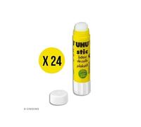UHU Stic – Bâton de colle sans solvants, blanc 8,2 g – Lot de 24