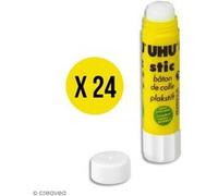 UHU Stic – Bâton de colle sans solvants, blanc 8,2 g – Lot de 24