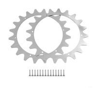 Lot complet de roues de tondeuse à gazon avec clous antidérapants en acier inoxydable pour une traction améliorée, compatibles avec la tondeuse robotique ECOVACS, pour une installation facile, argent