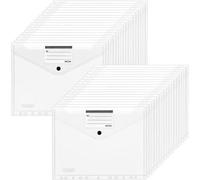 Lot comprenant 36 classeurs A4, des attaches transparentes pour classeurs A4 avec fermeture magnétique, des étagères imperméables pour classeurs A4 avec 11 compartiments de rangement et un espace pour