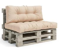 Lot coussins extérieur pour palette beige 120x80 Imperméables Anti-UV DECOARTS