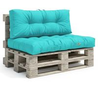 Lot coussins extérieur pour palette bleu caraïbes 120x80 Imperméables Anti-UV DECOARTS