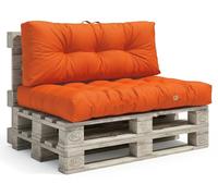 Lot coussins extérieur pour palette orange 120x80 Imperméables Anti-UV DECOARTS