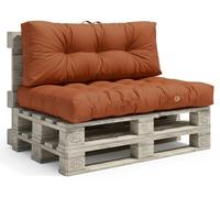 Lot coussins extérieur pour palette terracotta 120x80 Imperméables Anti-UV DECOARTS
