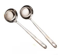 Lot Cuillères Cuisine Acier Inoxydable 316L 27cm | Acier 316L pour premium, résistant rouille, lot 2 , louche profonde, écumoire fendue
