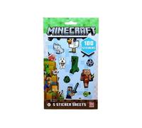 Lot d’autocollants - KIDS EUROSWAN - Minecraft officiel - 100 pièces (5 planches) - Multicolore - Dès 3 ans