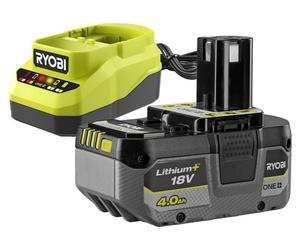 Lot d'1 batterie et d'1 chargeur RYOBI, 18 V, 4 Ah Rc18120a-140xg lithium-ion