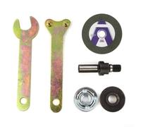 Lot d'adaptateurs de mandrin de 10 mm pour couper des forets de polissage | Convertit une perceuse électrique en meuleuse, tige de 10 mm, comprend un disque de coupe, des écrous à bride, des clés