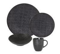 Lot d'assiettes et ses mugs vesuvio noir