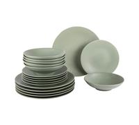 Lot d'assiettes vésuvio vert sauge 18 pi