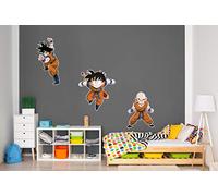 Lot d'autocollants muraux en vinyle Dragon Ball Z Produit officiel 100 x 60 cm Produits originaux Vinyle adhésif Décoration DBZ