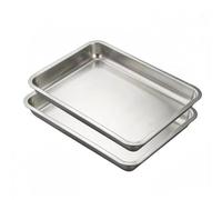 Lot de 1, 2, 4, 6 plaques à biscuits rectangulaires en acier inoxydable, plaque de cuisson, plateau de four for cuisine, table d'extérieur, chariot, cour, patio(2pcs,58x36.5x9cm/22.8x14.4x3.5")