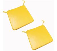 Lot de 1/2/4 coussins de chaise carrés en cuir synthétique avec double | Coussins de siège antidérapants imperméables de 40 x 40 cm pour chaises de cuisine, maison et bureau