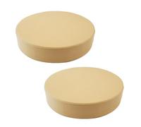 Lot de 1/2 Coussins de Chaise Ronds en Cuir et Mousse, imperméables et antidérapants, pour Tabouret de Cuisine, Salle à Manger, Bar, Jardin, canapé ou Sol, avec Housse Amovible (Kaki, 2 pièc