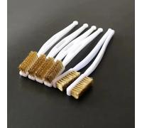 Lot de 1/3/5 mini-brosses métalliques en laiton plaqué cuivre pour l'élimination de la peinture et de la rouille, outil de polissage industriel du métal et de nettoyage des bavures 5pcs