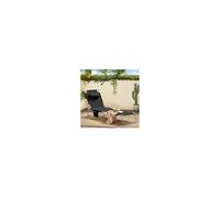 SoBuy Chaise longue de jardin avec poche latérale et coussin aéré pliable Chaise longue pour jardins, cours, plages, balcons Noir OGS35-SCH