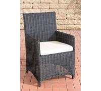 Lot de 1 chaise en rotin non pliable H. 91 cm exterieur noir