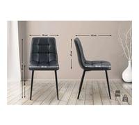 Lot de 1 chaise GENERIQUE en metal non pliable H. 84 cm interieur noir