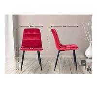 Chaise de salle à manger velours Tilde