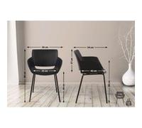 Lot de 1 chaise GENERIQUE interieur non pliable en polypropylene H. 80 cm noir
