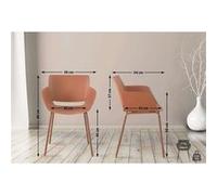 Lot de 1 chaise GENERIQUE interieur non pliable H. 80 cm en polypropylene marron