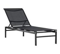 Lot de 1 chaise longue GENERIQUE en aluminium L. 189 cm H. 97 cm non empilable non pliable Noir